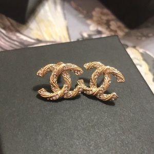 authentic chanel earrings